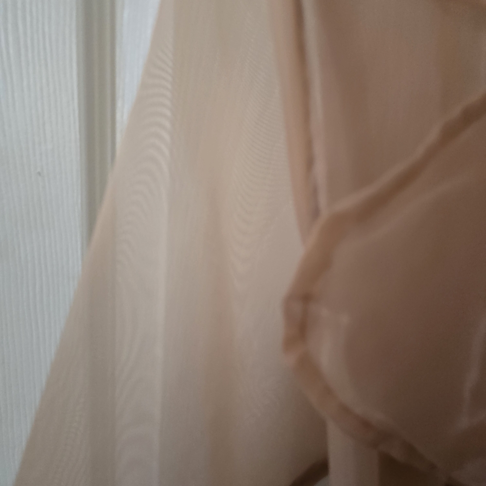 BNWT Sheer Tan Trench Style Layering Coat Women's Large - Picture 6 of 15